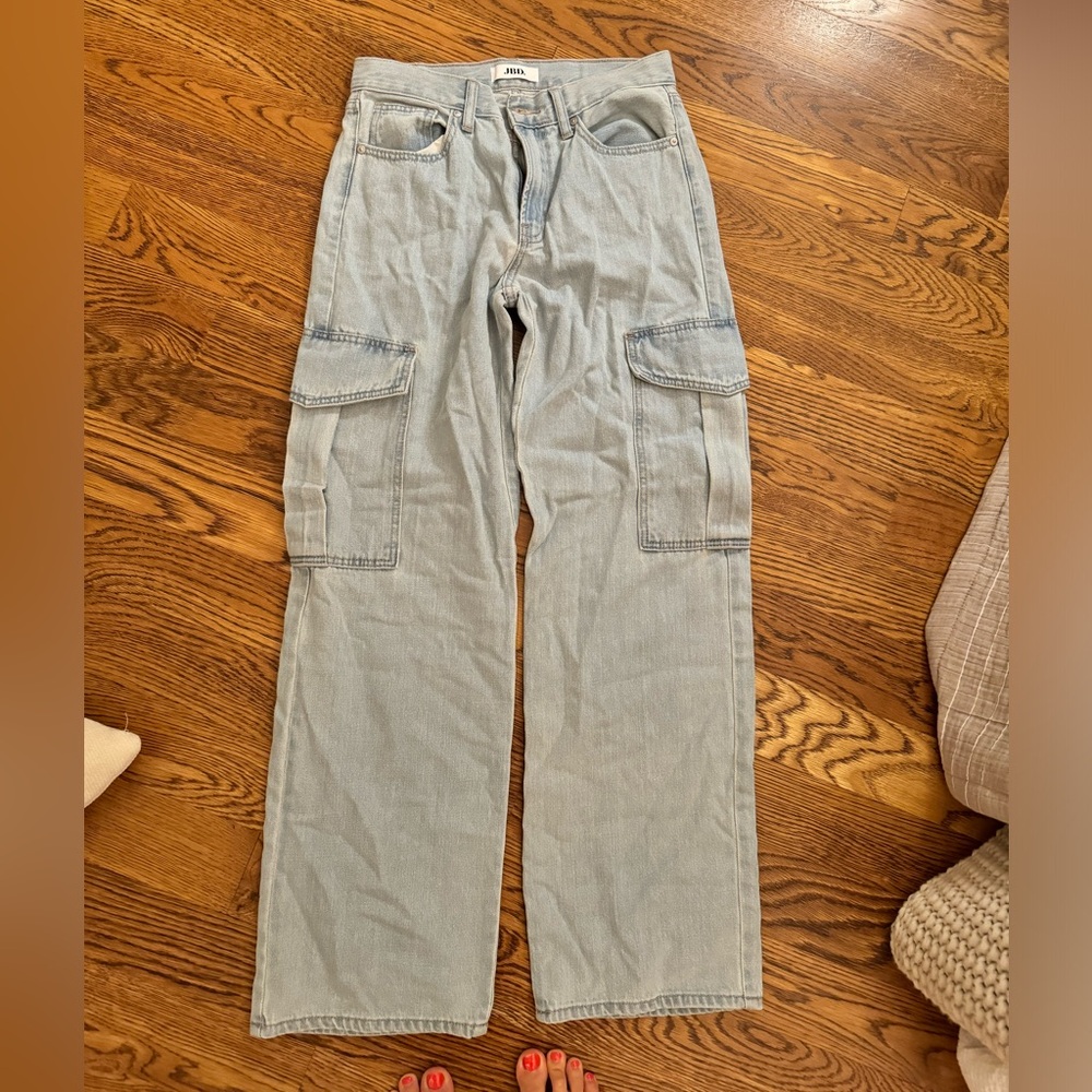 Women's Straight Leg Jeans - Light Blue